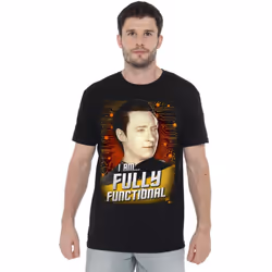 Star Trek Mens Fully Functional T-Shirt - 4XL, Black