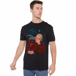 Star Trek Mens Facepalm T-Shirt - XL, Black