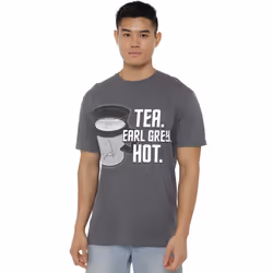 Star Trek Mens Earl Grey T-Shirt - M, Charcoal