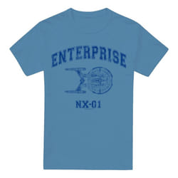 Star Trek Mens Enterprise Athletic T-Shirt - 3XL, Carolina Blue