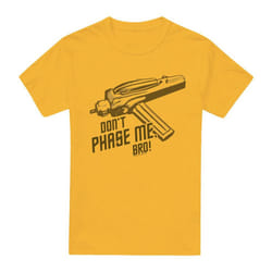 Star Trek Mens Don't Phase Me Bro T-Shirt - 3XL, Gold