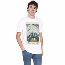 Star Trek Mens The Original Series Episode 1 T-Shirt - S, White