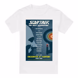 Star Trek Mens The Next Generation Season 1 Episode 1 T-Shirt - XXL, White