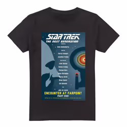 Star Trek Mens The Next Generation Season 1 Episode 1 T-Shirt - 4XL, Black