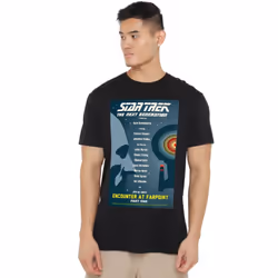 Star Trek Mens The Next Generation Season 1 Episode 1 T-Shirt - 4XL, Black