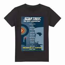 Star Trek Mens The Next Generation Season 1 Episode 2 T-Shirt - L, Black