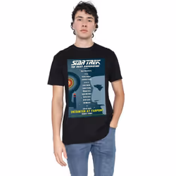 Star Trek Mens The Next Generation Season 1 Episode 2 T-Shirt - L, Black