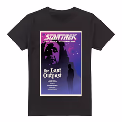 Star Trek Mens The Next Generation Season 1 Episode 5 T-Shirt - S, Black