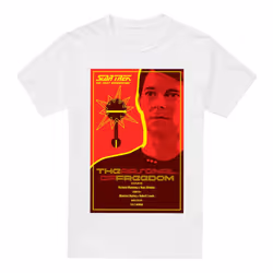 Star Trek Mens The Next Generation Season 1 Episode 21 T-Shirt - S, White