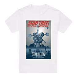 Star Trek Mens The Next Generation Season 3 Episode 1 T-Shirt - XL, White