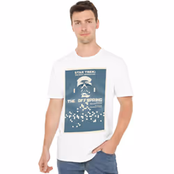 Star Trek Mens The Next Generation Season 3 Episode 16 T-Shirt - L, White