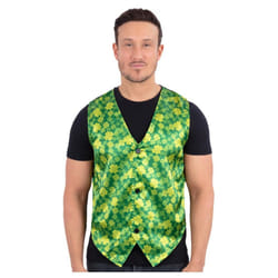 Smiffys Mens Shamrock Costume Waistcoat - L, Green/Yellow