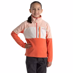 Craghoppers Childrens/Kids Bromley Half Zip Fleece Top - 11-12 Years, Pink Peach/Deep Coral
