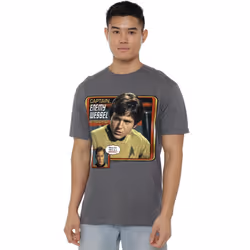 Star Trek Mens Enemy Wessel T-Shirt - 3XL, Charcoal