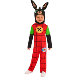 Bing Childrens/Kids Classic Costume Set - 1-2 Years, Red/Black/Green