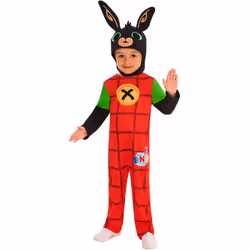 Bing Childrens/Kids Classic Costume Set - 1-2 Years, Red/Black/Green