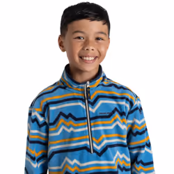 Craghoppers Childrens/Kids Bachas Abstract Lines Half Zip Fleece Top - 7-8 Years, Bright Sky