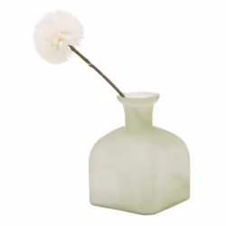 Hill Interiors Smoked Sage & Aged Brass Candle Holder Vase - 15cm x 10cm x 10cm, Sage