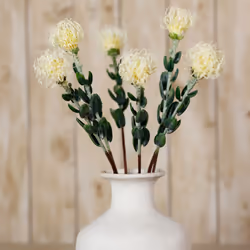 Hill Interiors Pincushion Protea Spray Artificial Flower
