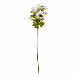 Hill Interiors Anemone Spray Artificial Flower - One Size, White
