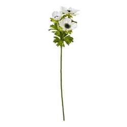 Hill Interiors Anemone Spray Artificial Flower - One Size, White