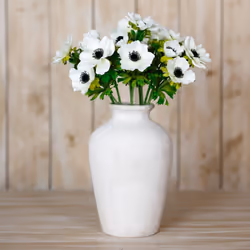 Hill Interiors Anemone Spray Artificial Flower - One Size, White