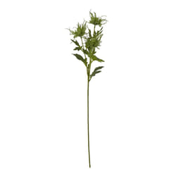 Hill Interiors Sea Holly Spray Artificial Flower - One Size, Green