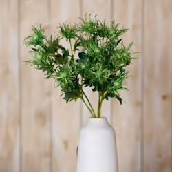 Hill Interiors Sea Holly Spray Artificial Flower - One Size, Green