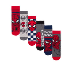 Spider-Man Boys Socks (Pack of 6) - 6 UK Child-8 UK Child, Multicoloured
