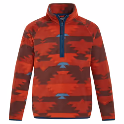 Craghoppers Childrens/Kids Pico Geometric Half Zip Fleece Top - 13 Years, Carnelian Orange