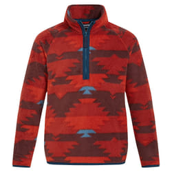 Craghoppers Childrens/Kids Pico Geometric Half Zip Fleece Top - 13 Years, Carnelian Orange