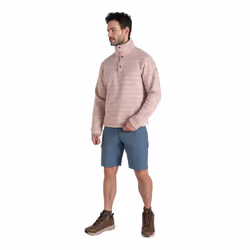 Craghoppers Mens Pelion Stripe Overhead Fleece Top - M, Red Beach