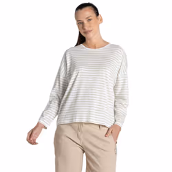 Craghoppers Womens/Ladies Kielder Stripe Long-Sleeved T-Shirt - 18 UK, Bud Green