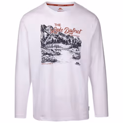 Trespass Mens Chira Printed Long-Sleeved T-Shirt - XXL, White