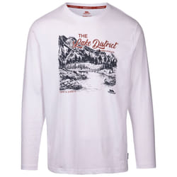 Trespass Mens Chira Printed Long-Sleeved T-Shirt - XXL, White