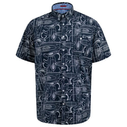 Duke Mens D555 Worthing Surf Kingsize Short Sleeve Shirt - 4XL, Navy