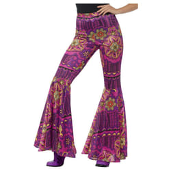 Smiffys Womens/Ladies Psychedelic Flared Costume Bottoms