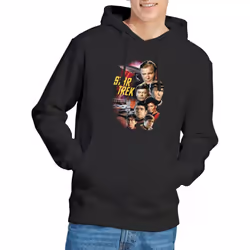 Star Trek Mens The Classic Crew Hoodie - S, Black