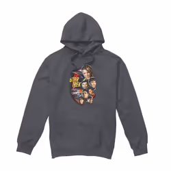 Star Trek Mens Classic Crew Hoodie - XL, Charcoal