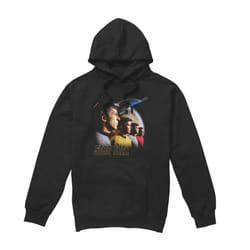 Star Trek Mens Forward to Adventure Hoodie - S, Black