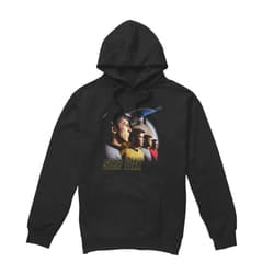 Star Trek Mens Forward to Adventure Hoodie - M, Black