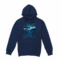 Star Trek Mens Enterprise 25 Hoodie - S, Navy