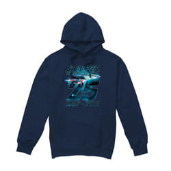 Star Trek Mens Enterprise 25 Hoodie - XXL, Navy