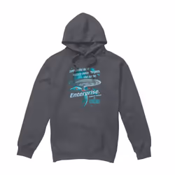 Star Trek Mens Never Forget Hoodie - XXL, Charcoal
