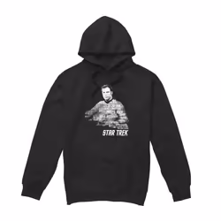Star Trek Mens Words Captain Kirk Hoodie - S, Black