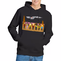 Star Trek Mens The Next Generation Trexel Crew Hoodie - S, Black