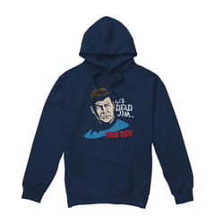Star Trek Mens He's Dead Jim Hoodie - XXL, Navy