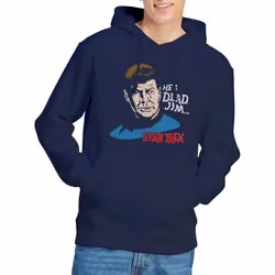 Star Trek Mens He's Dead Jim Hoodie - XXL, Navy