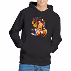 Star Trek Mens At the Controls Hoodie - S, Black