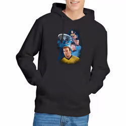 Star Trek Mens Among the Stars Hoodie - XXL, Black